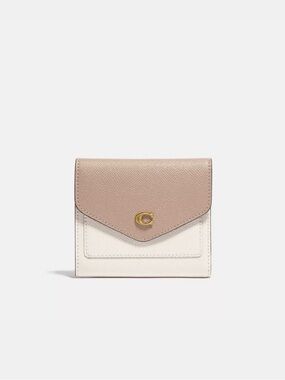 NWT Coach Wyn Wallet, Brass/Chalk Taupe Multi